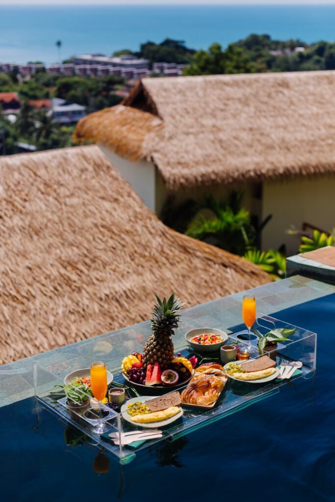 About floating breakfast amazing hotel villa blue swimming pool